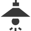 Icon of a hanging lamp that is projecting light