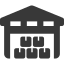 Icon of 5 boxes underneath a roofed shelter