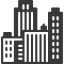 Icon of five city buildings at various heights
